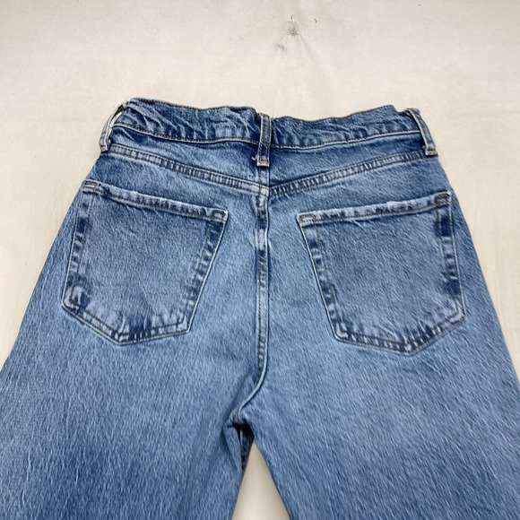 Zara Mom Jeans Womens Blue 4 24x30 Blue Denim Light Wash Straight Leg 5 Pocket - Picture 12 of 12